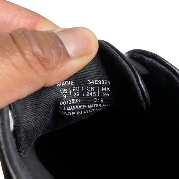 Calvin Klein Women's Madie Black & White Faux Leather Lace Up Sneakers - Picture 7 of 9